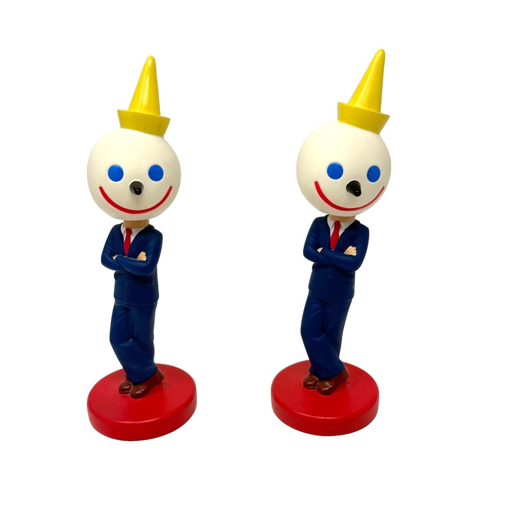 Lot of 2 2003 Jack in the Box CEO Bobbleheads 8.5"‎ Restaurant Promo Figures